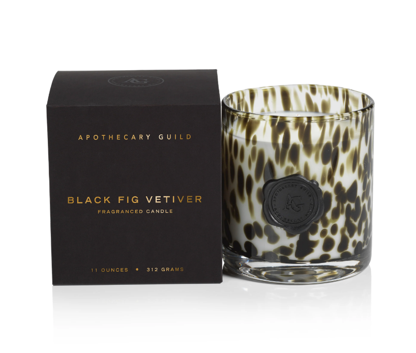 Opal Glass Candle - Black Fig Vetiver
