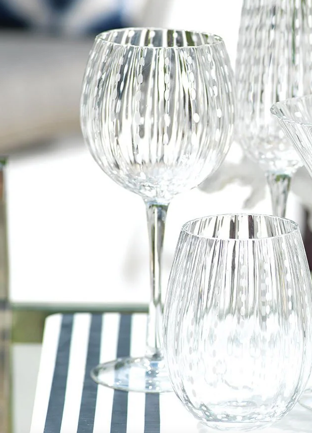 White Dots Wine Goblet