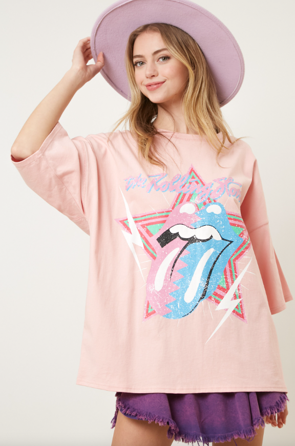 Rolling Stones Oversized Graphic Tee - Final Sale 40% off in cart