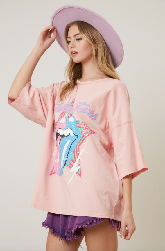 Rolling Stones Oversized Graphic Tee - Final Sale 40% off in cart