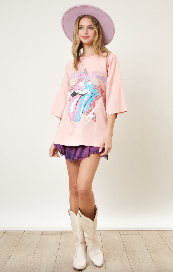 Rolling Stones Oversized Graphic Tee - Final Sale 40% off in cart