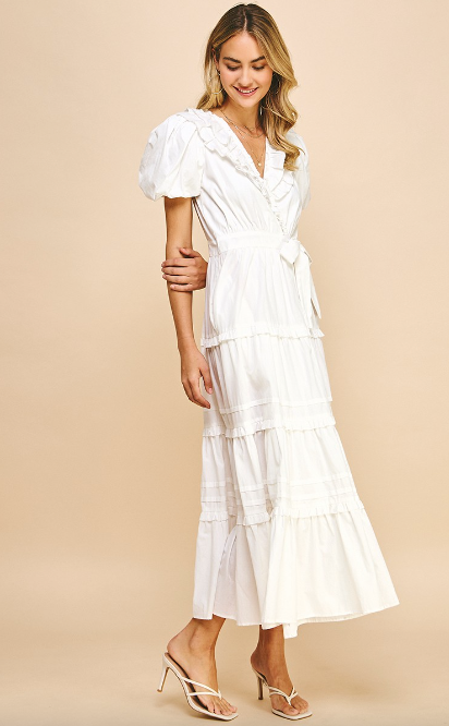 Caroline Tiered Wrap Dress - Final Sale 20% off in cart