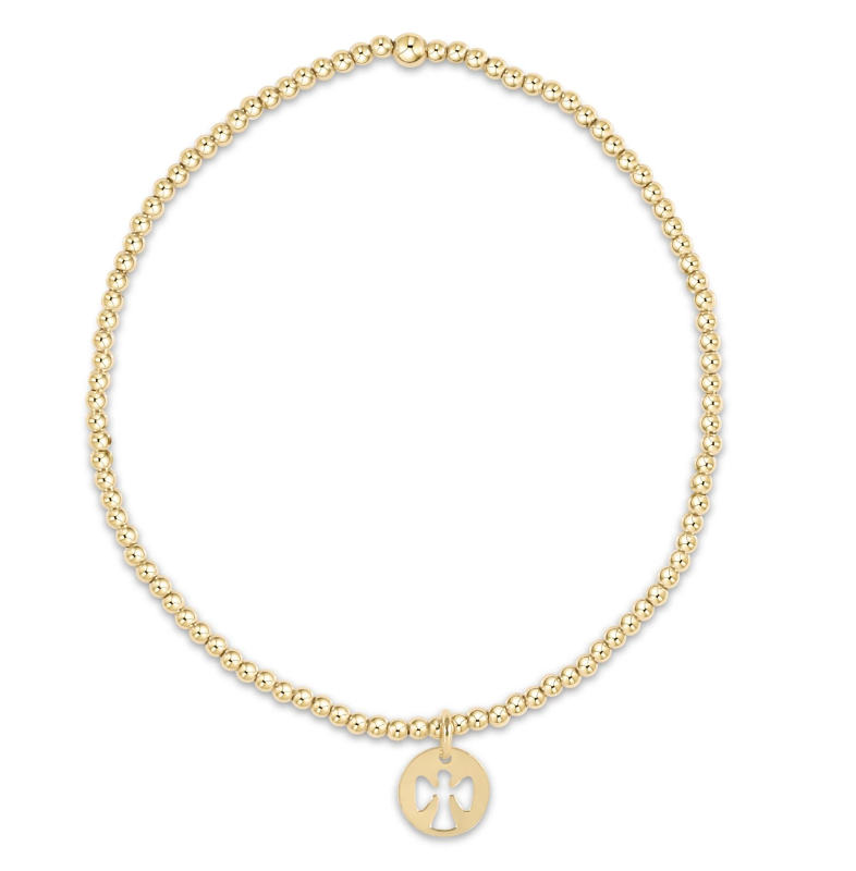 E Newton egirl Classic Gold Bead Bracelet - Guardian Angel