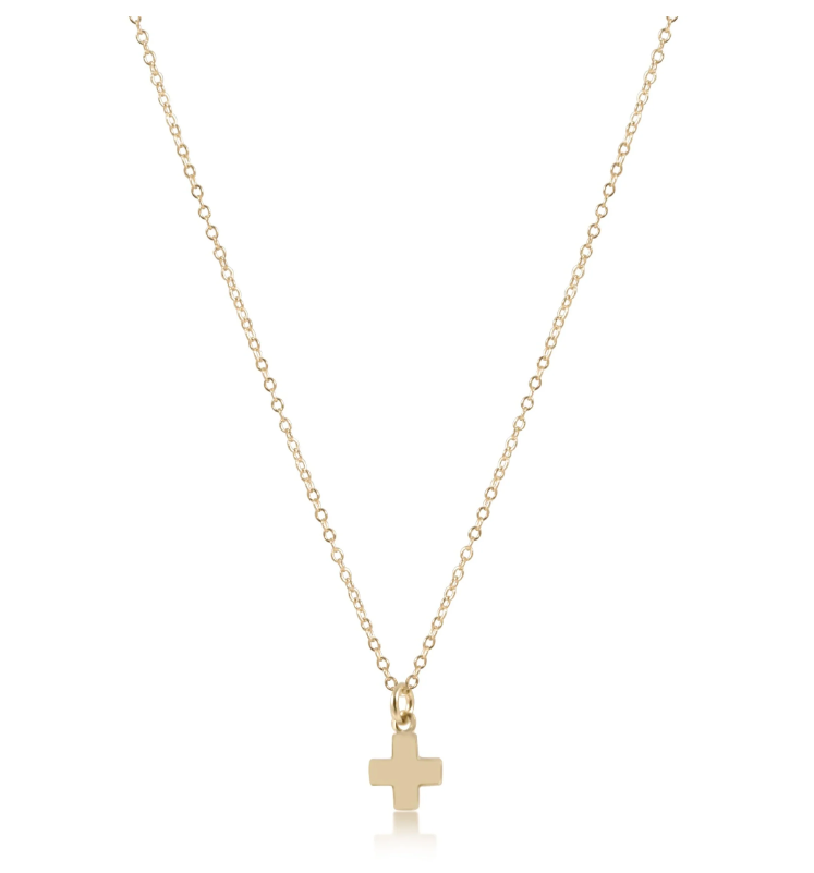 E Newton egirl 14" Necklace - Signature Cross Small Charm