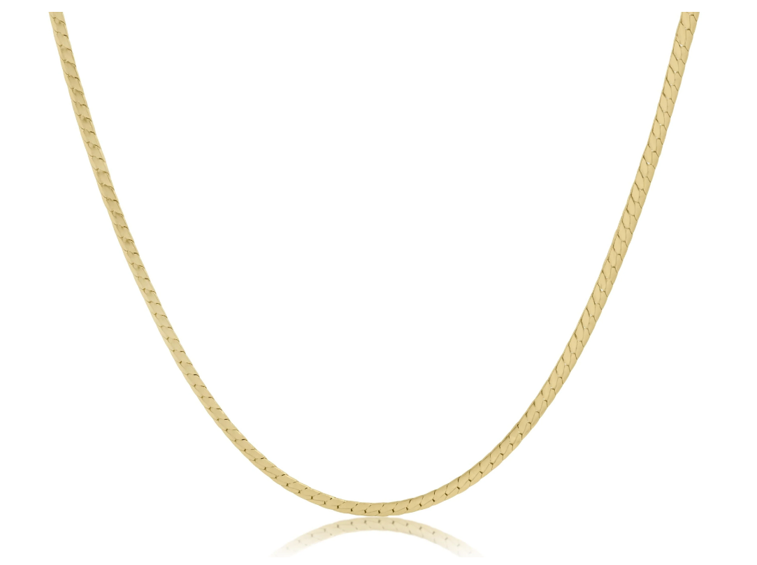 E Newton Choker Herringbone Chain - Gold