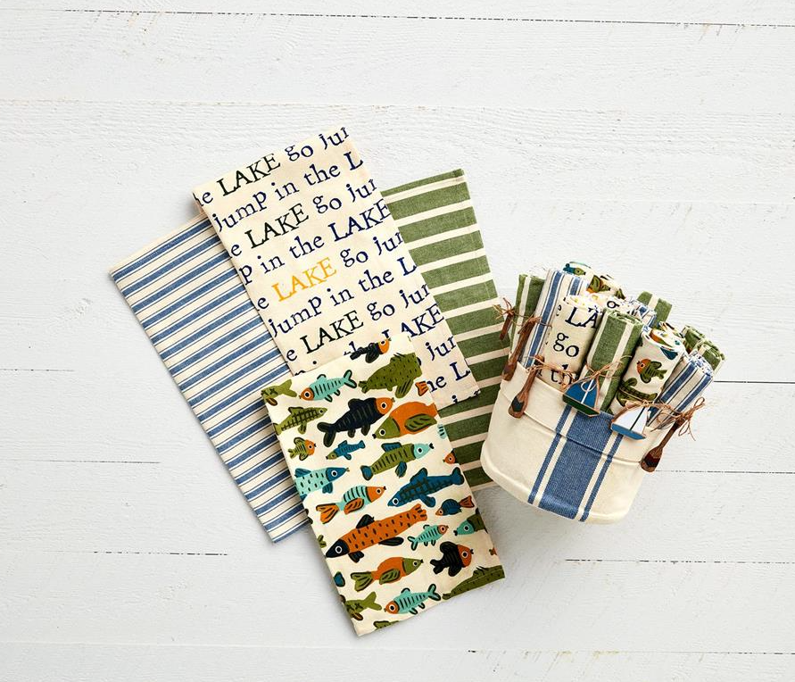 Patterned Lake Towel