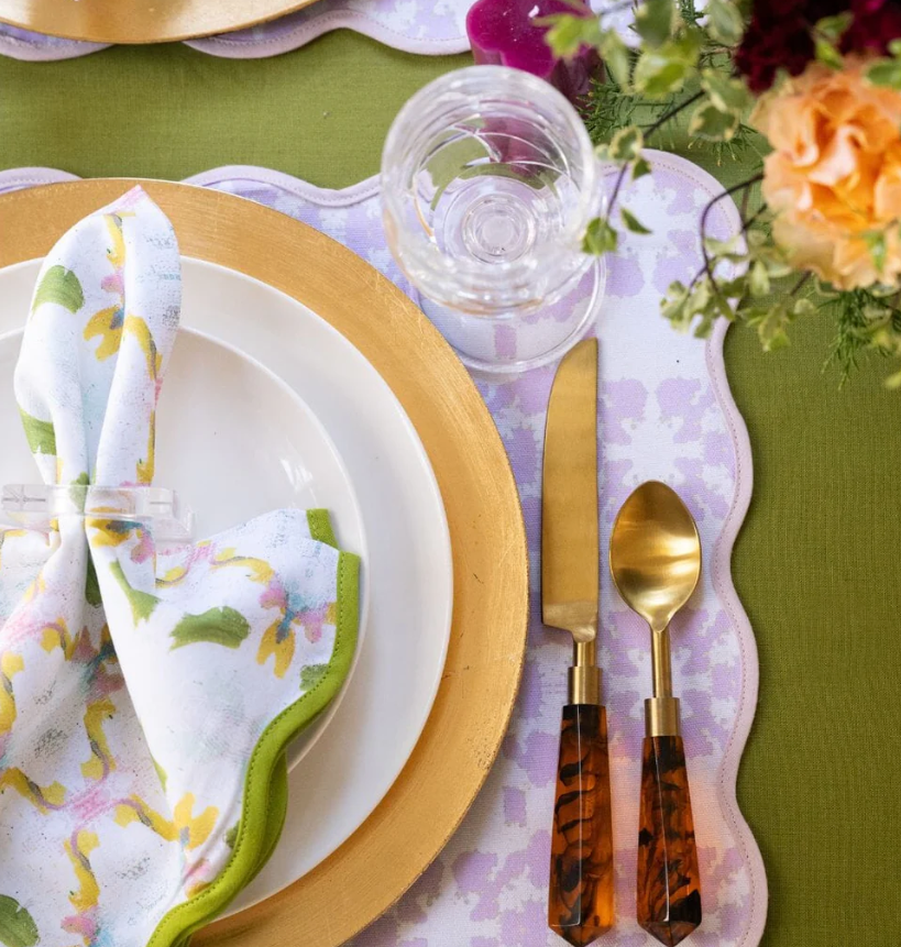 Dogwood Scalloped Napkins - Set of 4