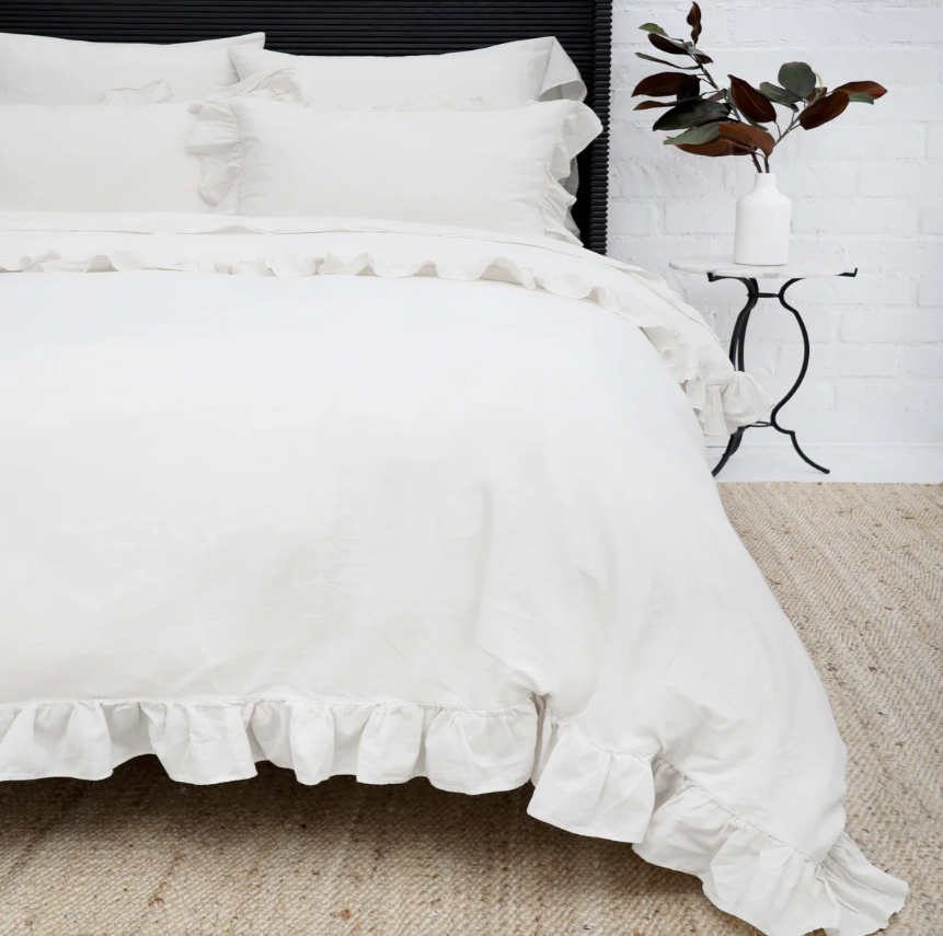 Rowan Crinkled Cotton Duvet Cover Set - Final Sale 40% off in cart