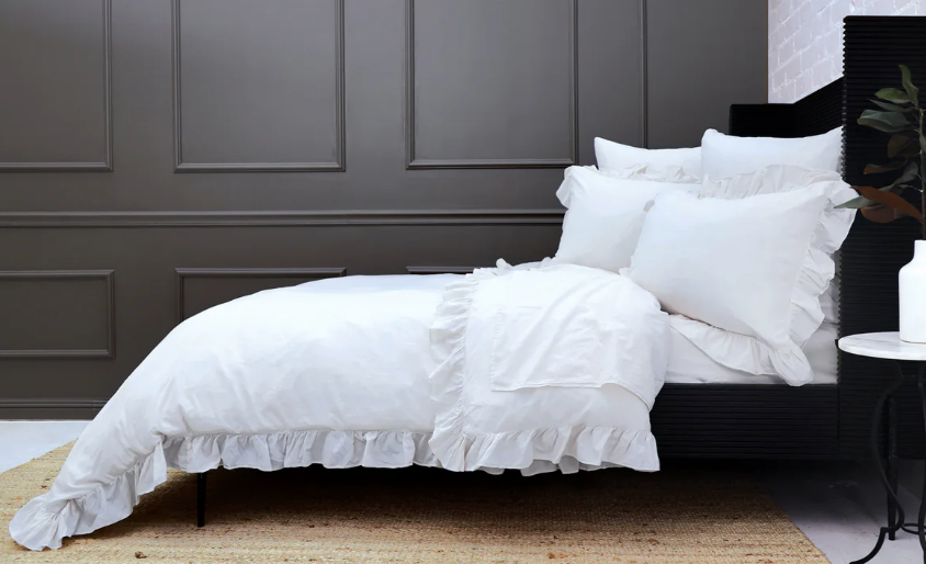 Rowan Crinkled Cotton Duvet Cover Set - Final Sale 40% off in cart