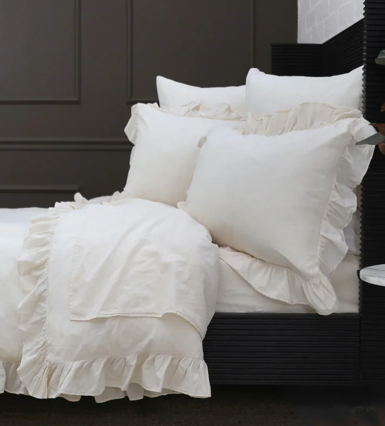 Rowan Crinkled Cotton Duvet Cover Set - Final Sale 40% off in cart