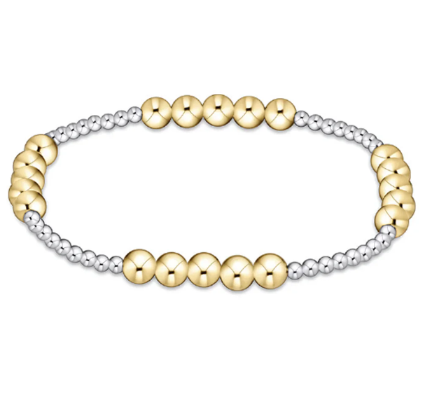 E Newton Classic Blissful Pattern Bracelet - Mixed Metal