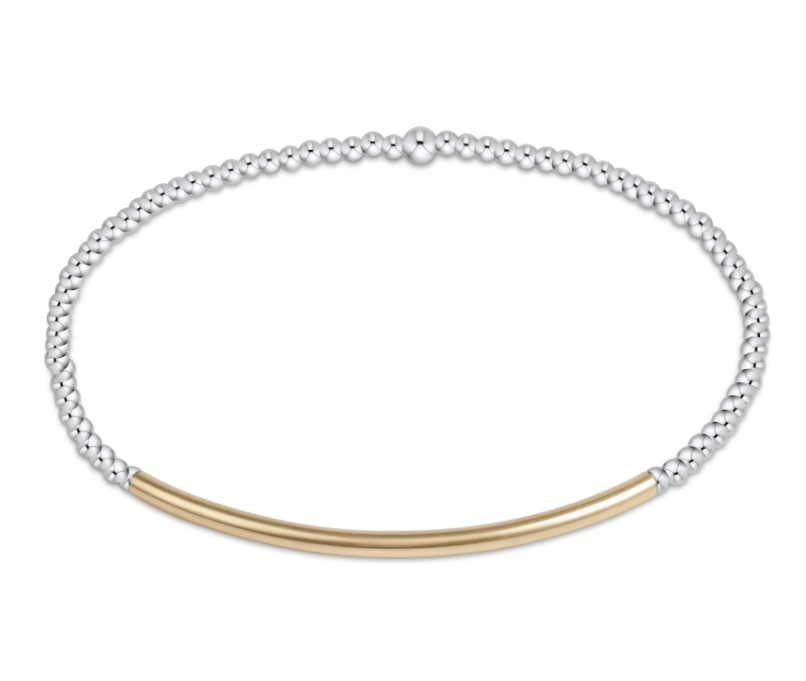 E Newton Classic Bead Bracelet - Bliss Bar Mixed Metal