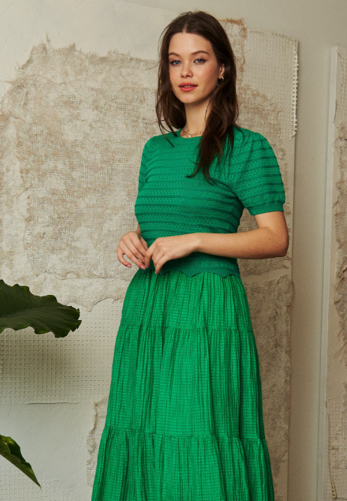 Celeste Crochet Top Tiered Maxi Dress - Final Sale 25% off in cart