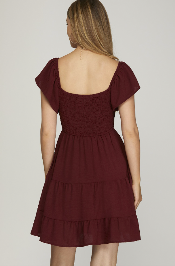 Melina Sweetheart Neck Smocked Dress - Final Sale 25% off in cart