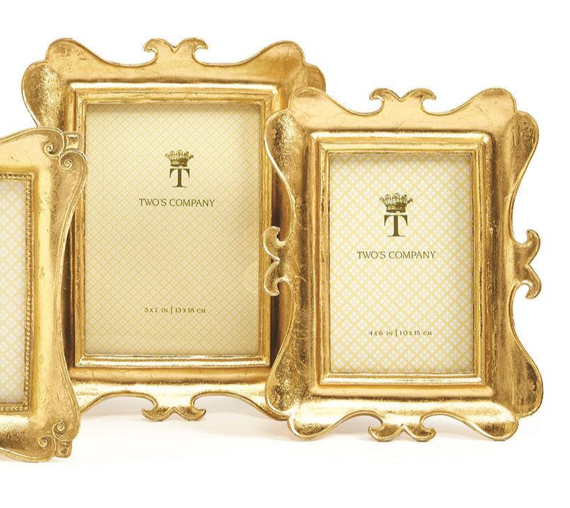Distressed Gold Leaf Photo Frame