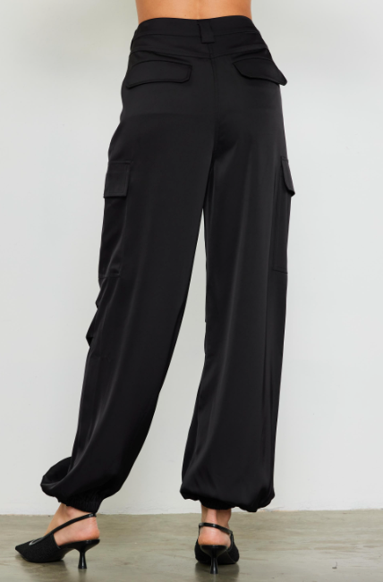 Esther Satin Cargo Pant