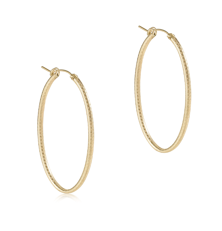 E Newton Oval Hoop - Gold