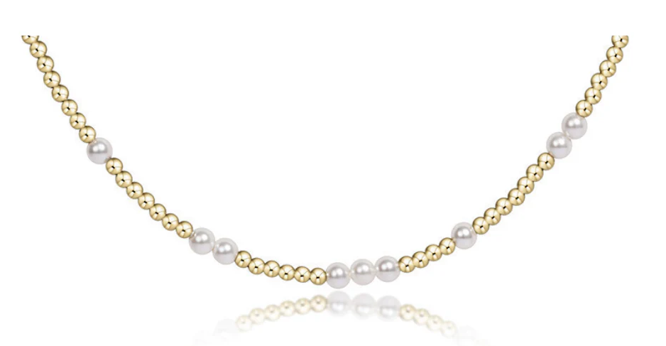 E Newton Hope Unwritten Choker - Gold Pearl