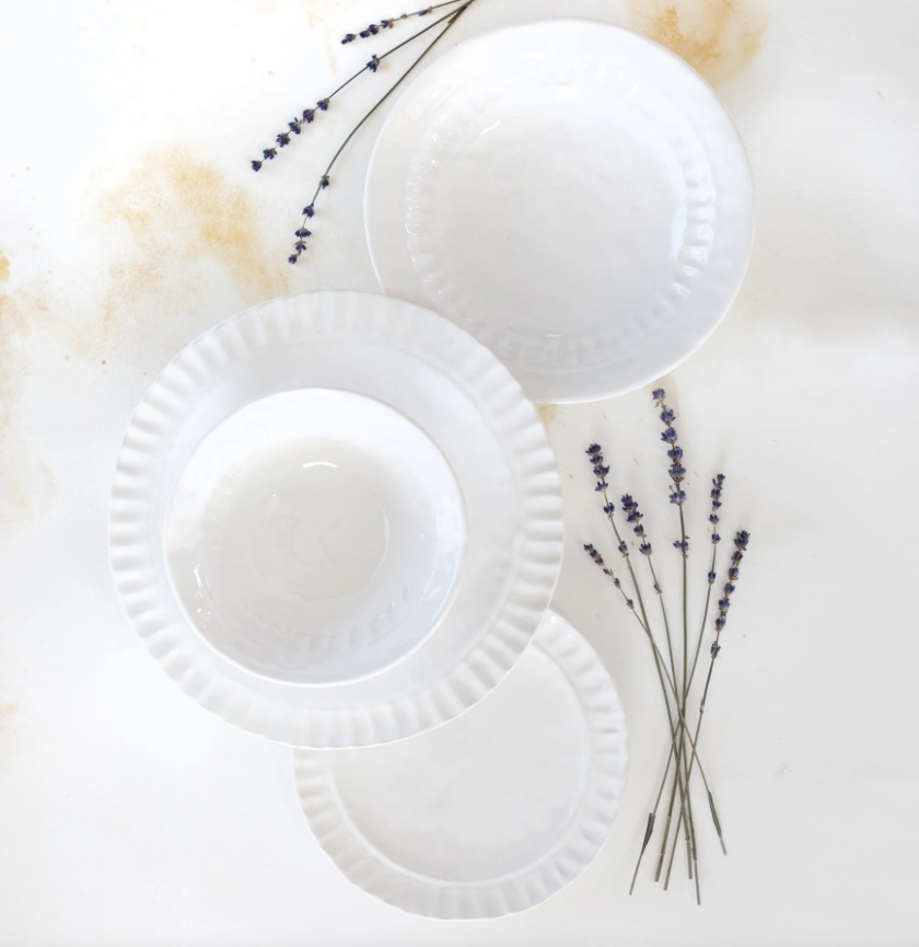 Vietri Pietra Serena 4 Piece Place Setting - PREORDER