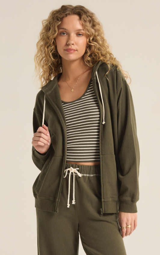 Z Supply Academy Zip Up Hoodie