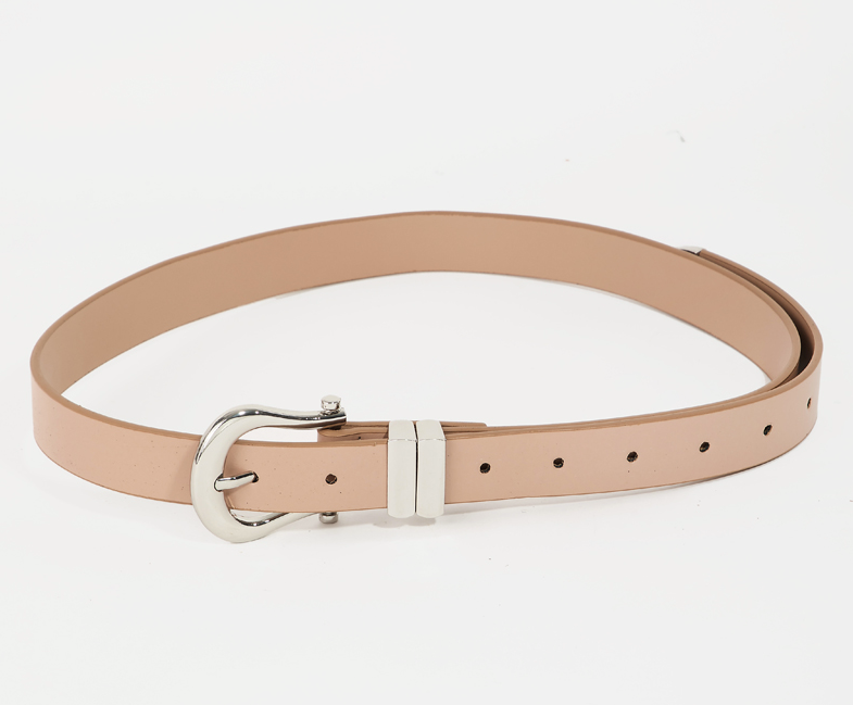 Silver Buckle Vegan Leather Belt
