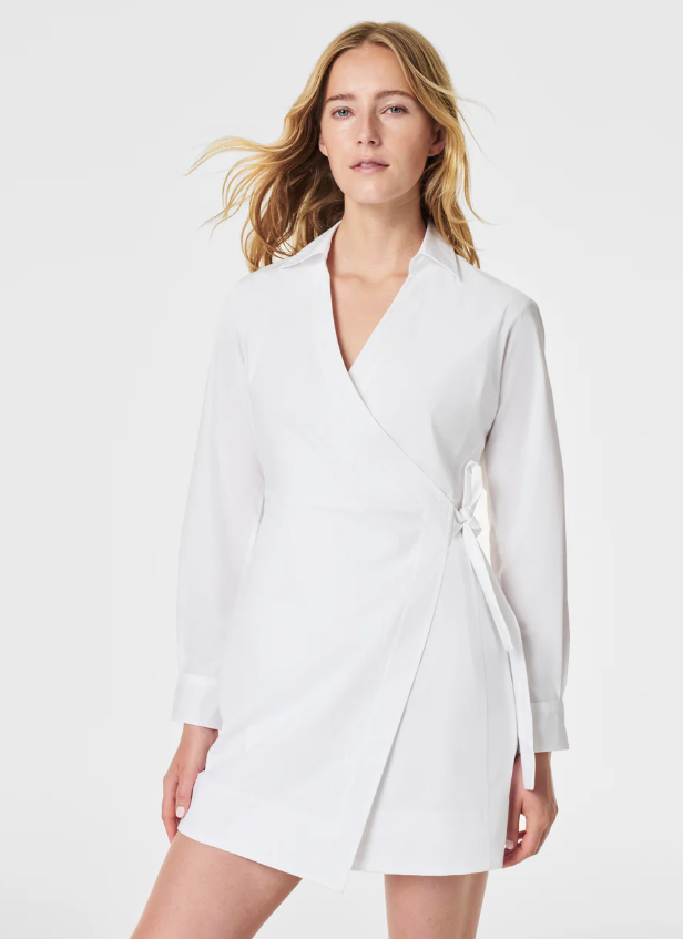 SPANX The Best Poplin Wrap Dress Treehouse On Main