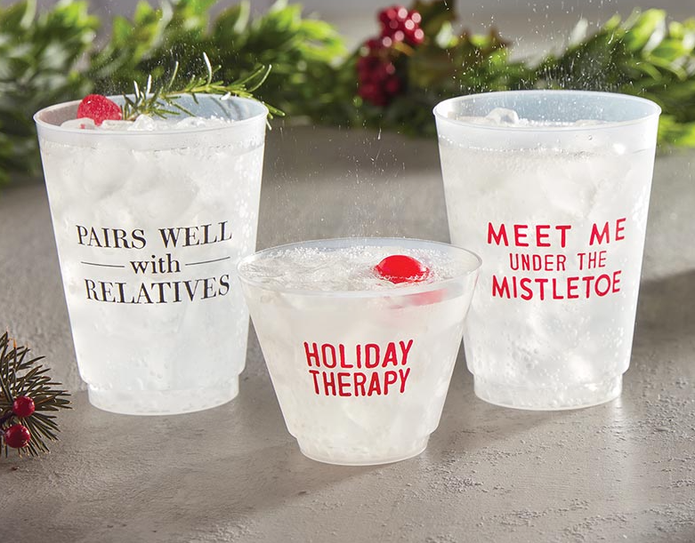 Holiday Frosted Saying Cups