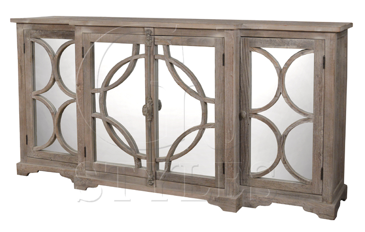 Driftwood Mirrored Sideboard