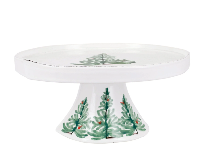 Vietri Lastra Holiday Large Cake Stand