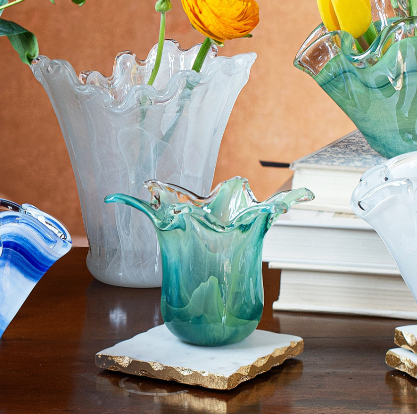 Vietri Onda Glass Vase
