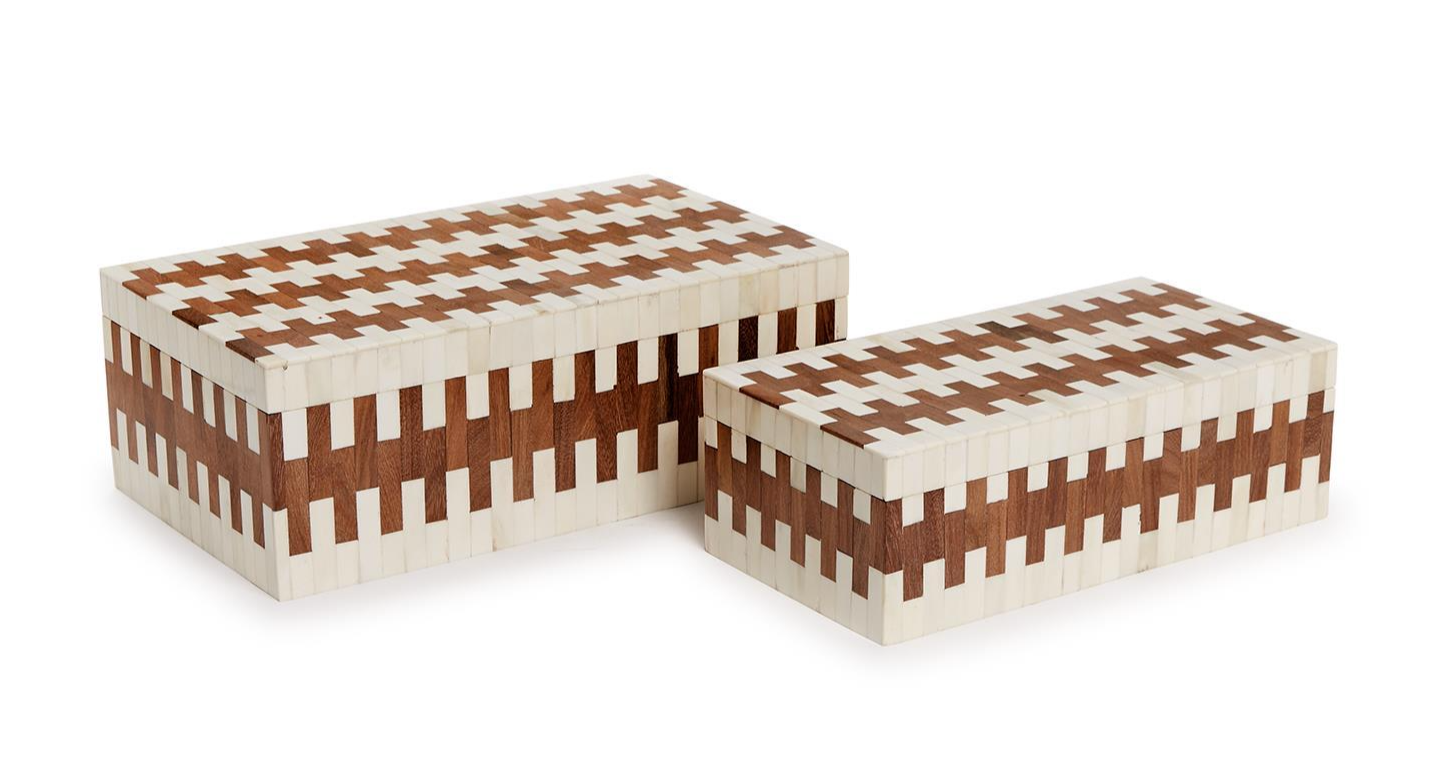 Jigsaw Bone and Wood Box