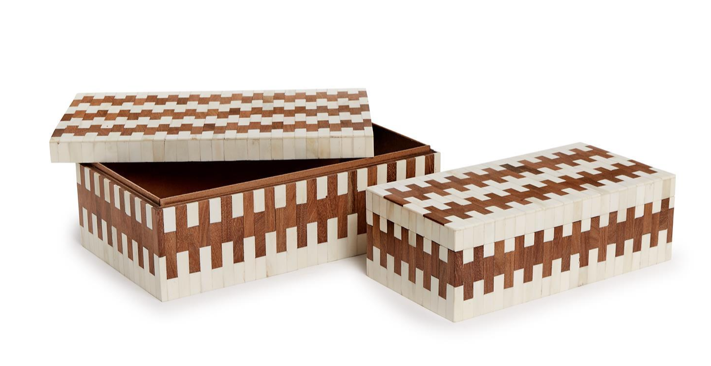 Jigsaw Bone and Wood Box
