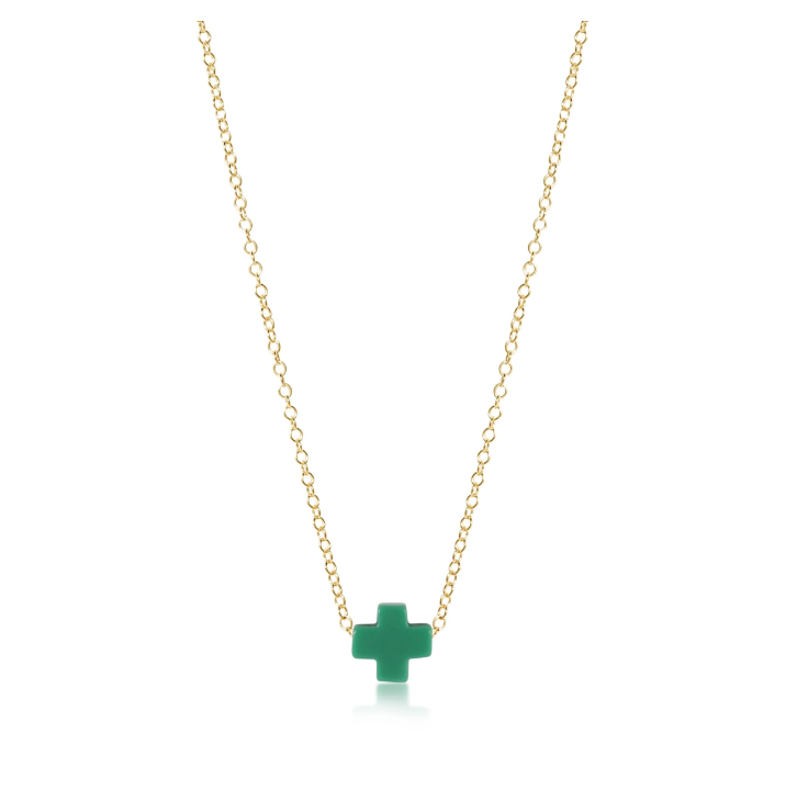 E Newton 16" Necklace Gold - Signature Cross