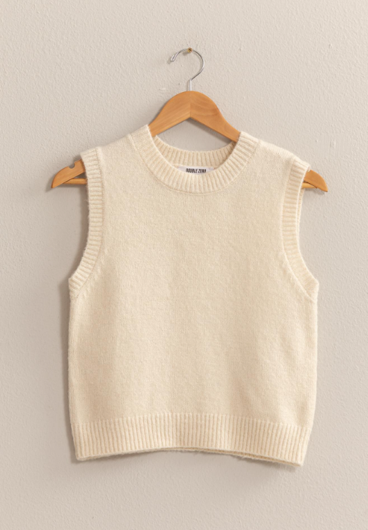 Emerie Sleeveless Cropped Sweater Top - Final Sale 30% off in cart