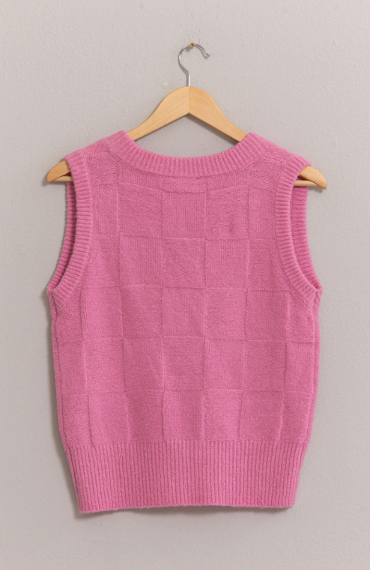 Eve Basketweave Sweater Vest - Final Sale 40% off in cart
