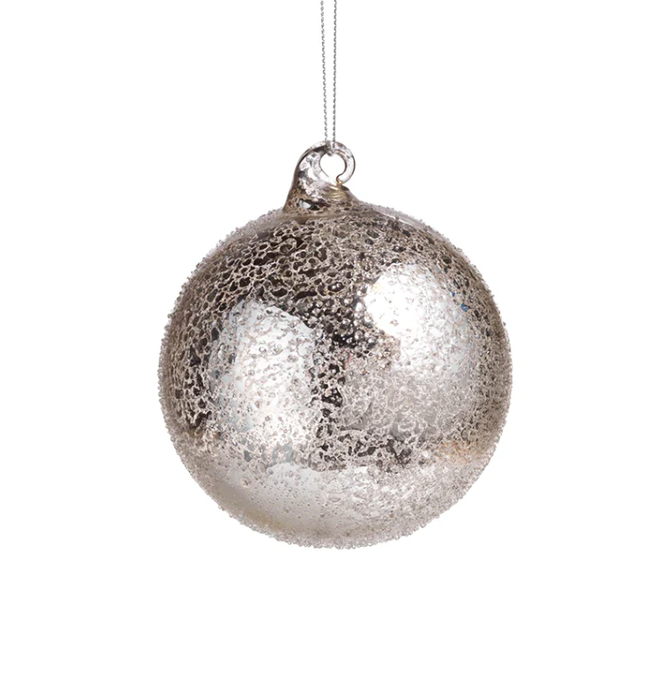 Antique Silver Round Ornament