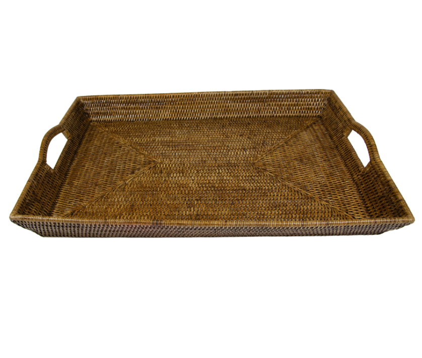 Rattan Extra Large Rectangle Tray