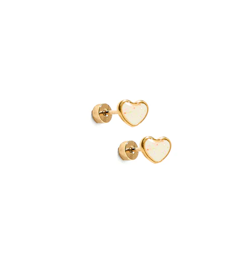 Linny Co Screwback Stud - Nora Heart