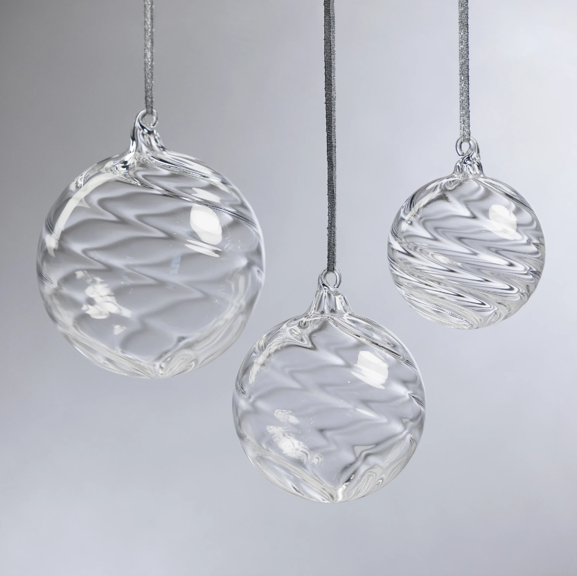 Swirl Blown Glass Ornament