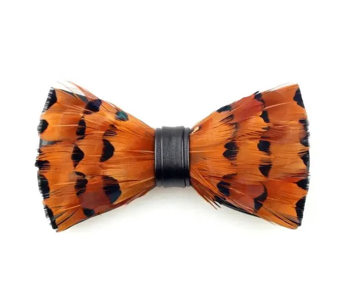 Pheasant Handmade Feather Bowtie
