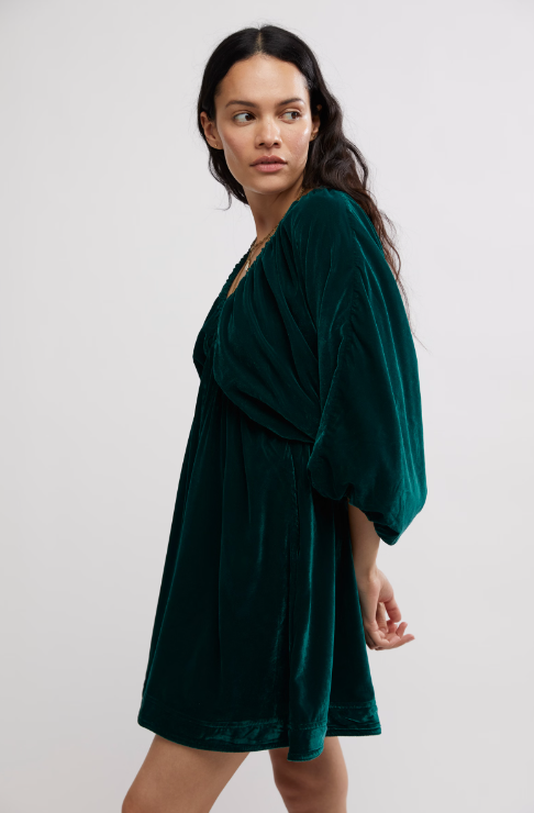 Free People Portia Velvet Mini Dress - Final Sale 30% off in cart