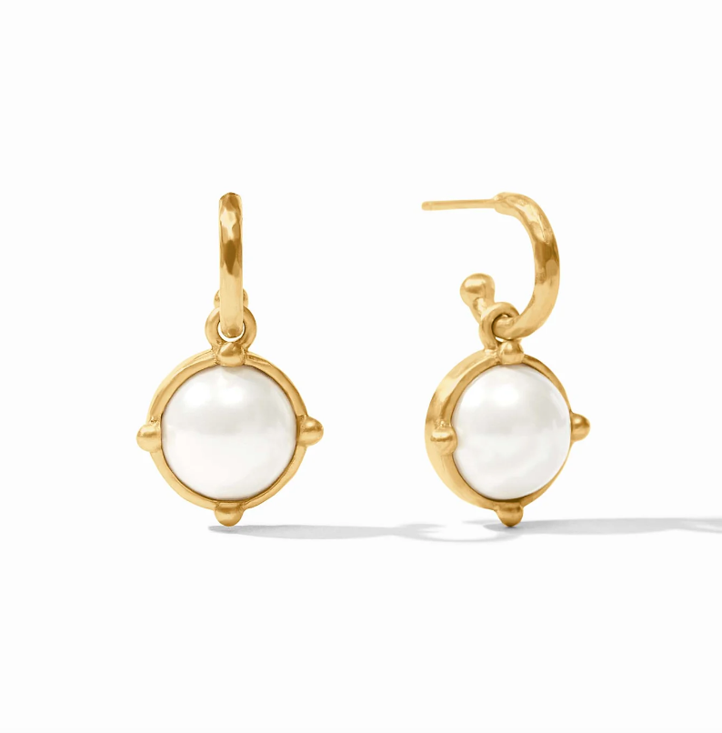 Julie Vos Honeybee Hoop & Charm Earring - Gold