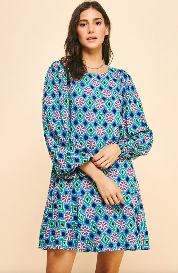 Nyla Long Sleeve Tunic Dress