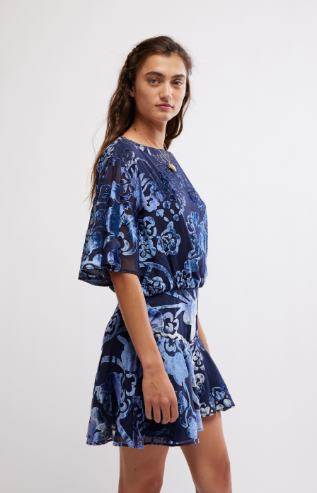 Free People Manuka Burnout Velvet Mini Dress - Final Sale 25% off in cart