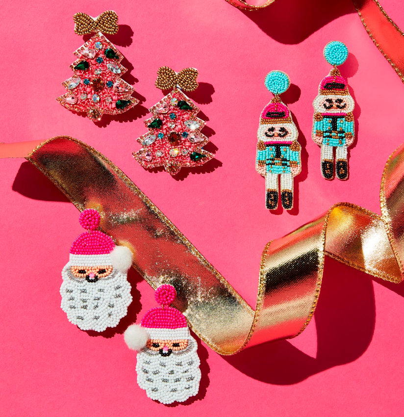 Beaded Holiday Earrings