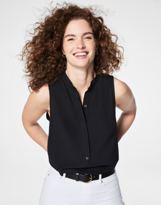 SPANX Crepe Popover Blouse