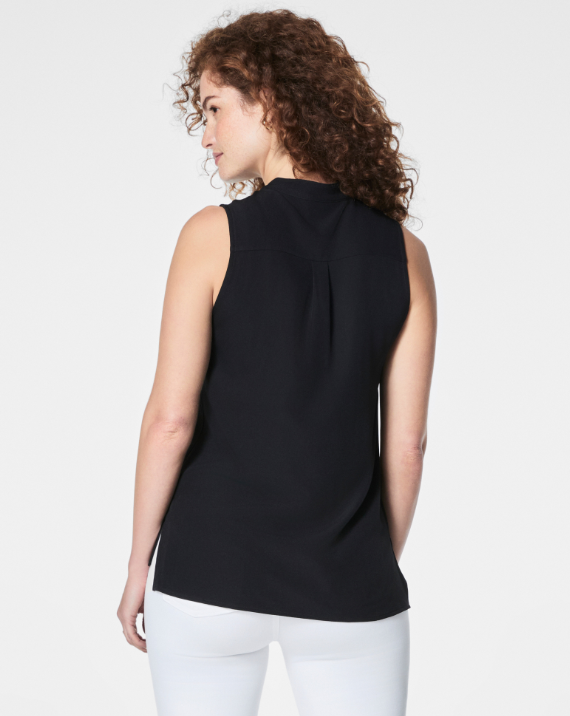 SPANX Crepe Popover Blouse