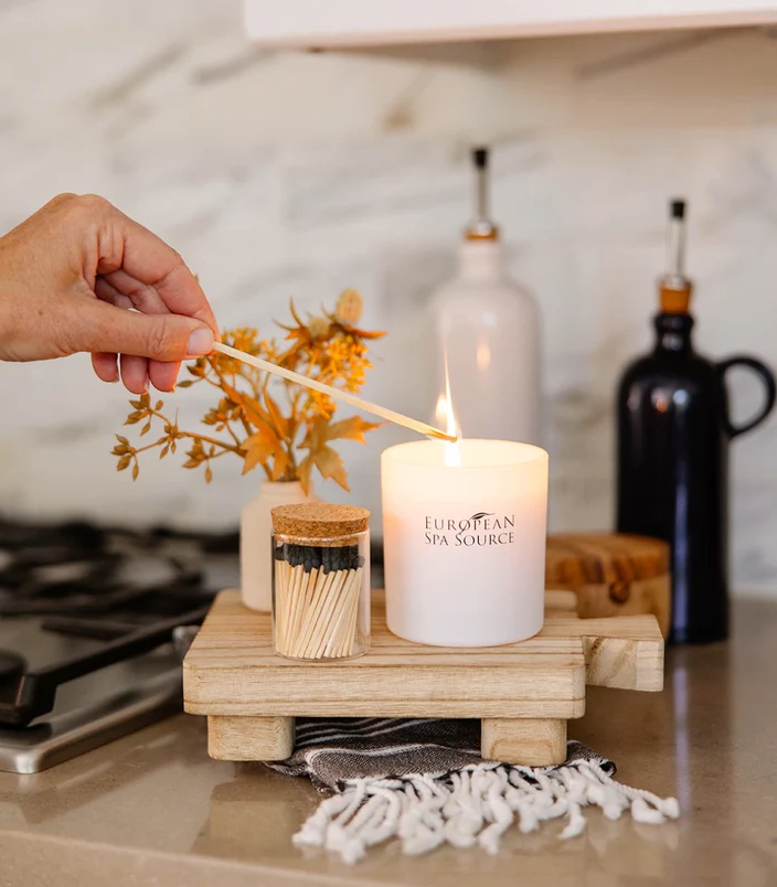 Woodsmoke + Leather Luxury Candle