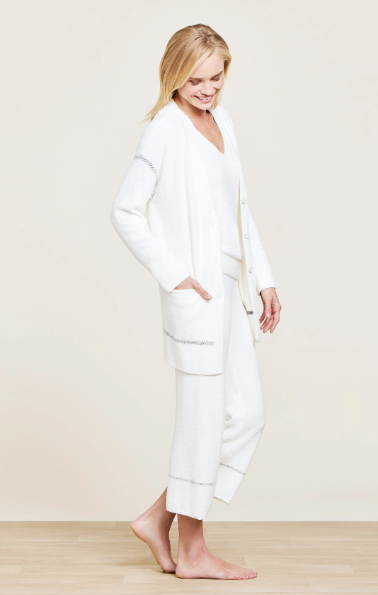 Barefoot Dreams CozyChic Lite Contrast Stitch Cardigan