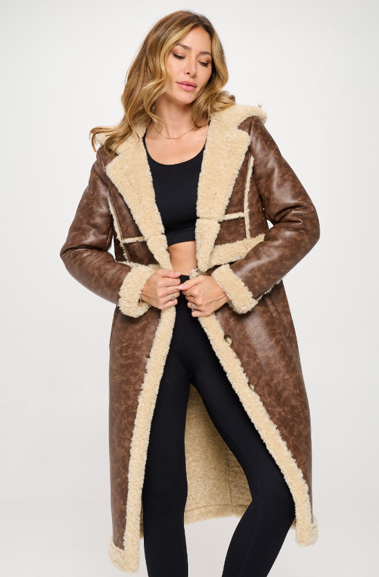 Paige Convertible Faux Leather Coat